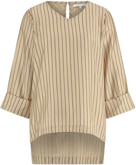 Ss24043664 elly blouse striped camel Print / Multi - L