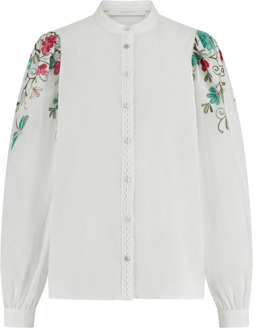 Ss24045317 brenda blouse embroidery off white Wit - L