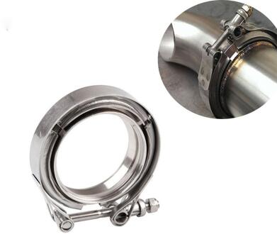 Ss304 V-Band Klem Rvs M/F 3 V Band Turbo Uitlaat Downpipe Professionele Mode Draagbare Auto accessoires 3 inches