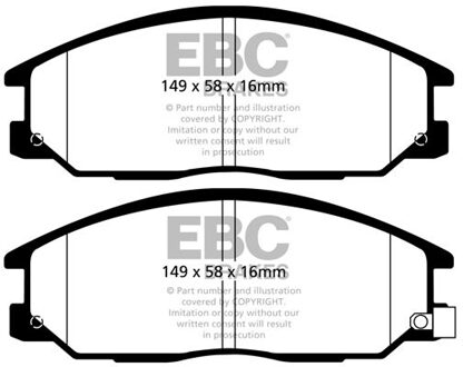 Ssangyong Remblokkenset, schijfrem DPX2049