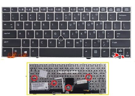 SSEA ONS Toetsenbord Voor HP EliteBook 2170 p 2170 laptop Toetsenbord met zilveren frame