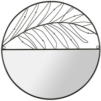 sspiegel - zwart - metaal - rond - modern - D49 cm