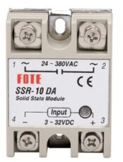 Ssr-10DA/25DA/ 40DA Dc Controle Ac Ssr Wit Shell Eenfase Solid State Relais