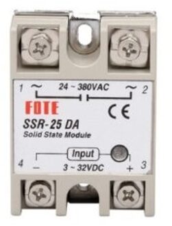 Ssr-10DA/25DA/ 40DA Dc Controle Ac Ssr Wit Shell Eenfase Solid State Relais