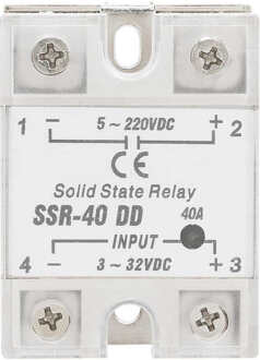 Ssr 40 Dd 40A 5 Te 220VDC Solid State Relais Voor Industriële Automatisering Proces Plastic + Metal Solid State Relais