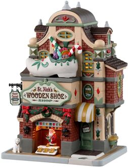 'St. Nick's Wooden Shoe Shop' - Verlicht gebouw Multicolor