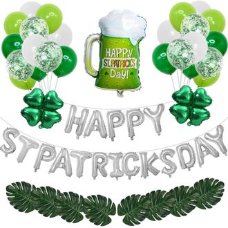 St. Patrick Dag Decoraties Lucky Ierse Klaver Ballonnen Gelukkige St. Patrick Dag Letters Voor Ierse Festival Feestartikelen 1