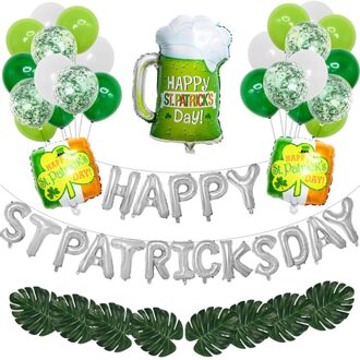 St. Patrick Dag Decoraties Lucky Ierse Klaver Ballonnen Gelukkige St. Patrick Dag Letters Voor Ierse Festival Feestartikelen 4