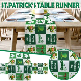 St. Patrick Dag Gedrukt Eettafel Runner Voor Familie Partijen Decor Decor Voor Familie Partijen Decor Doek