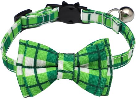 St. Patrick Dag Verstelbare Puppy Kleine Huisdier Kitten Kraag Ketting Met Bell En Zachte Dierbenodigdheden Kat Accessoires Kraag