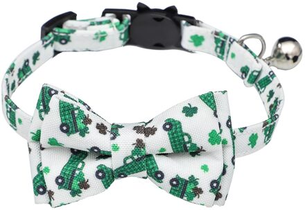 St. Patrick Dag Verstelbare Puppy Kleine Huisdier Kraag Ketting Met Bell En Zachte F