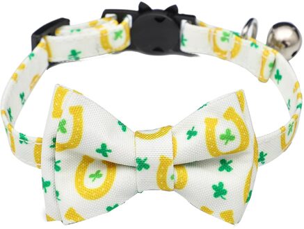 St. Patrick Dag Verstelbare Puppy Kleine Huisdier Kraag Ketting Met Bell En Zachte