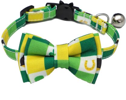 St. Patrick Dag Verstelbare Puppy Kleine Huisdier Kraag Ketting Met Bell En Zachte