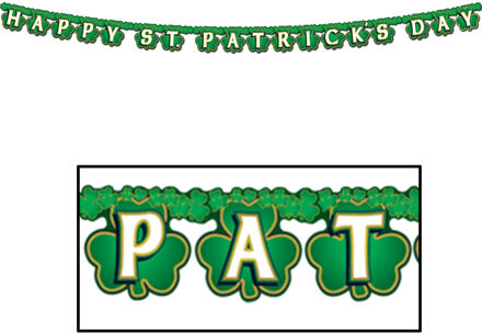 St. Patricks Day feestslinger - 205 x 11 cm - groen - van papier