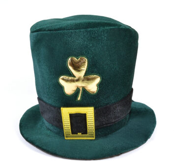 St. Patricks day hoed - groen - fluweel - Ierland hoeden - thema verkleedhoed