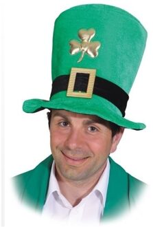 St. Patricks day hoge verkleed hoed - groen - volwassenen