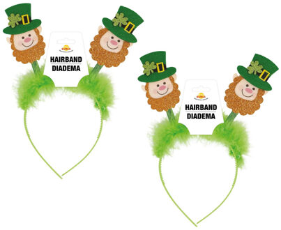 St. Patricks day verkleed diadeem/haarband - 6x - groen - voor volwassenen