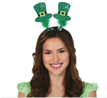 St. Patricks day verkleed diadeem/haarband - groen - voor volwassenen - Verkleedhoofddeksels