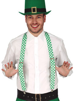 St. Patricks Day verkleed set - bretels en hoed - groen - volwassenen - carnaval