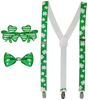 St. Patricks Day verkleedaccessoires set voor heren - Verkleedattributen Groen