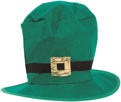 St Patricksday hoge hoed - groen - volwassenen - polyester - Sint Patrick