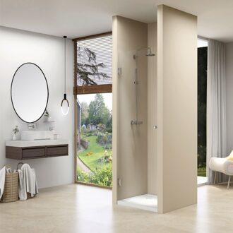 ST01 Nisdeur met 8mm helder Clearglas 198.8x99.4cm voor nis zonder beslag ST01100100LG Chroom