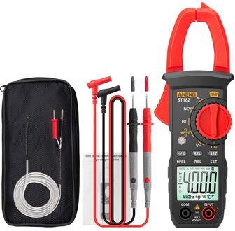 ST181/182 Digitale Stroomtang Dc/Ac Stroom 4000 Counts Multimeter Amperemeter Voltage Tester Auto Amp Hz Capaciteit ncv Ohm Test ST182