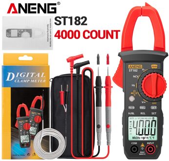 ST182 Digitale Stroomtang Ac/Dc Spanning Stroom Multimeter Voltmeter Weerstand Capaciteit Ncv Ohm Tester Temperatuur Instrumen