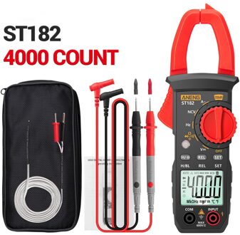 ST182 Digitale Stroomtang Ac Stroom Multimeter Dc/Ac Voltage Ammeter Spanningen Tester Amp Hz Capaciteit Ncv Ohm Test