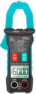 ST206 Digitale Multimeter Power Meter 6000 Graven Auto Range Ac/Dc Stroom Spanning Transistor Tester blauw