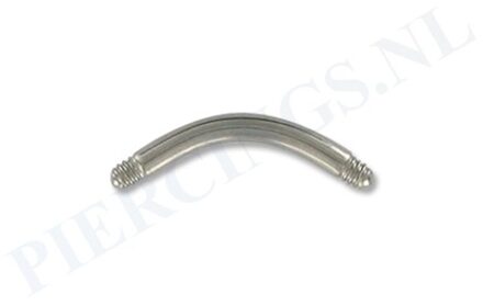 Staafje banana titanium 1.6 mm 8 mm