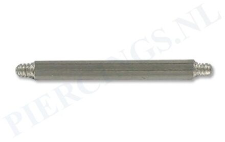 Staafje barbell 2 mm 19 mm