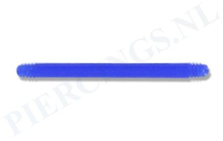 Staafje barbell flexibel acryl 16 mm blauw