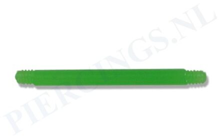 Staafje barbell flexibel acryl 16 mm geelgroen