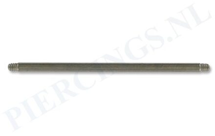 Staafje barbell titanium 1.6 mm 26 - 38 mm 38 mm