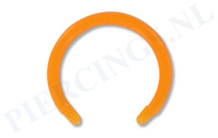 Staafje circulair barbell acryl oranje