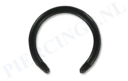 Staafje circulair barbell acryl zwart