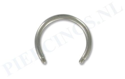 Staafje circulair barbell titanium 1.2 mm 6 mm