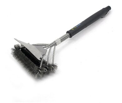 Staal Brede Spiesjes Bbq Grill Borstel En Schraper Bbq Cleaner Brush Perfect Gereedschap Grill Borstel Ideaal Barbecue Accessoires