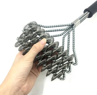 Staal Brede Spiesjes Bbq Grill Borstel En Schraper Bbq Cleaner Brush Perfect Gereedschap Grill Borstel Ideaal Barbecue Accessoires