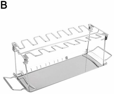 Staal Kip Vleugel Been Rack Grill Houder Rack Met Drip Pan Voor Bbq Multifunctionele Kip Been Oven Grill rack Gereedschap C