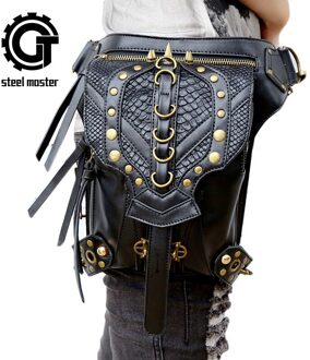 Staal Master Punk Arival Vrouwelijke Retro Rock Gothic Schoudertas Mannen En Vrouwen Messenger Schoudertas Vrouwen taille Zakken