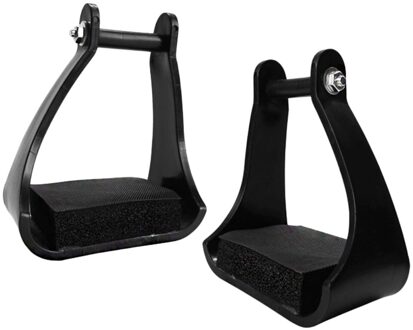 Staal Paard Stijgbeugels Anti-Slip Foam Loopvlak Westerse Bendy Apparatuur