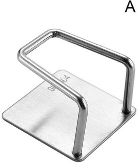 Staal Sponzen Houder Aanrecht Organizer Rack Houder Multifunctionele Opslag Thuis Spons Organizer Afvoer Gootsteen V7H6 zilver