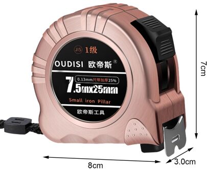 Staal Tape Draagbare Meetlint 3/5/7.5/10M Maatregel Nylon Weerstand Te Vallen Waterdichte Afstand Professionele Meetinstrumenten 7.5MX25MMwidth