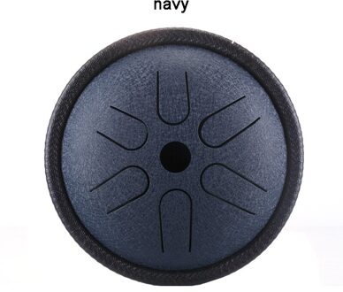 Staal Tong Drum 5.5 Inch 6 Tune Hand Pan Drum Tank Hang Drum Met Drumsticks Draagtas Percussie Instrumenten Accessoires marine blauw