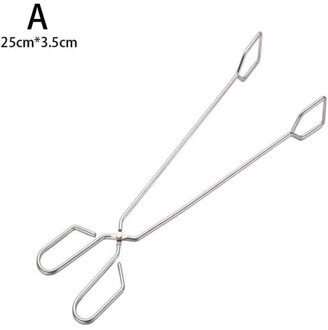 Staal Voedseltangen Anti-Brandwonden Eten Klemmen Gegrilde Tang Draagbare Tang Gereedschap Clip Outdoor Voedsel Gadget Bbq Bbq Klem j1Z0 Blauw