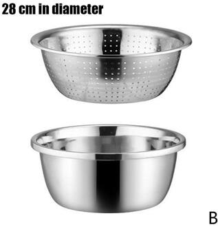 Staal Wassen Groente Afvoer Wastafel Multi Aardappelen Tomaat Pot Keuken Functie Opslag G4Q9 28cm