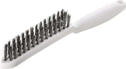 Staalborstel | lengte 285 mm | 0,35 mm RVS-staaldraad golvend | 3-rijig | 1 stuk - 185431 185431