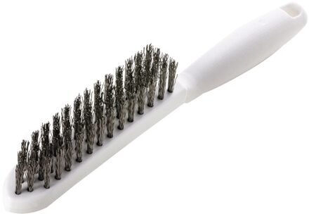 Staalborstel | lengte 285 mm | 0,35 mm RVS-staaldraad golvend | 4-rijig | 1 stuk - 185441 - 185441